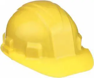 Hard Hat, FrtBrim, Slotted, 6Rtcht, Yellow