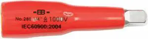 Wiha Tools 2" Socket Extension with 1/4" Drive Size and Chrome Finish 12854