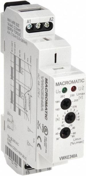 MACROMATIC VWKE240A Voltage Monitor Relay,SPDT,240VAC