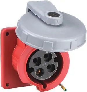 HUBBELL HBL430R7W IEC Pin and Sleeve Receptacle,30A,480V