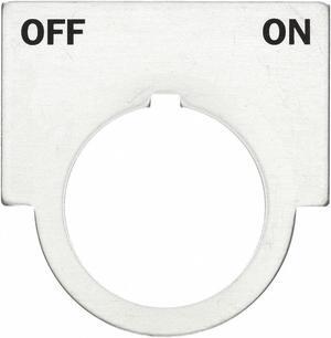 SIEMENS 52NL26 Legend Plate,Off-On,Brushed Aluminum