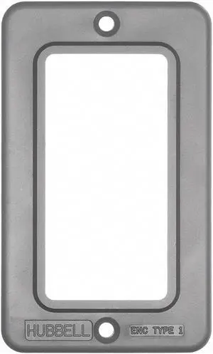 HUBBELL WIRING DEVICE-KELLEMS HBL3060 Electrical Box Cover, Wall Box Type, 1
