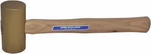 VAUGHAN BM200 Mallet,Hickory/Brass,60 oz.,13 in