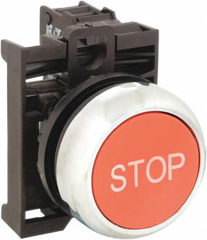 EATON M22M-D-R-GB0-K01 Non-Illuminated Push Button, 22 mm, 1NC, Red