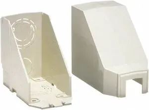HUBBELL WIRING DEVICE-KELLEMS PLP1CACF Ceiling Adapter,White,PVC, Lan-Trak