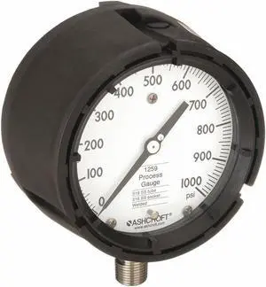 ASHCROFT 451259SD04L1000# Pressure Gauge,0 to 1000 psi,4-1/2In