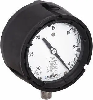 ASHCROFT 451259SD04LVAC Vacuum Gauge,30 Hg to 0,4-1/2In,1/2In