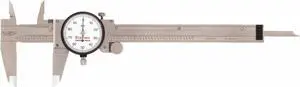 STARRETT 120A-6 W/SLC Dial Caliper w/SLC/Case,6 In,White
