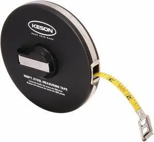 KESON ST10018 100 ft Tape Measure, 3/8 in Blade