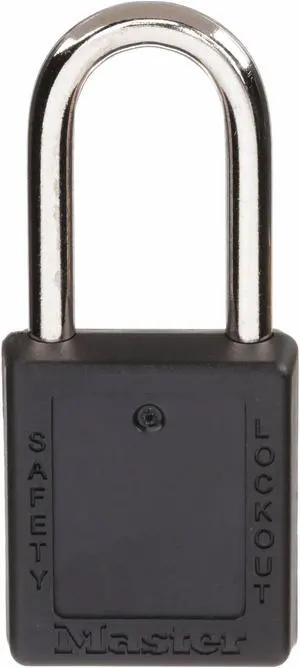 MASTER LOCK 410S6BLK Lockout Padlock, Keyed Different, Thermoplastic, Standard