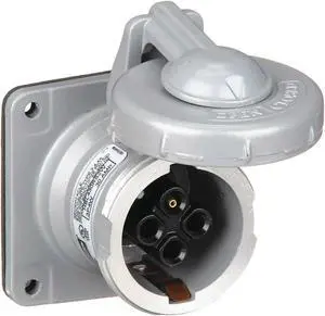 HUBBELL WIRING DEVICE-KELLEMS HBL430RS2W Watertight Pin & Sleeve Receptacle, 30 HUBBELL WIRING DEVICE-KELLEMS HBL430RS2W Watertight Pin & Sleeve Receptacle, 30