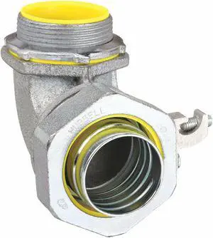 RACO 3545-3 Conduit Fitting Connector, 1-1/4 in, Threaded, Steel, Electro Zinc