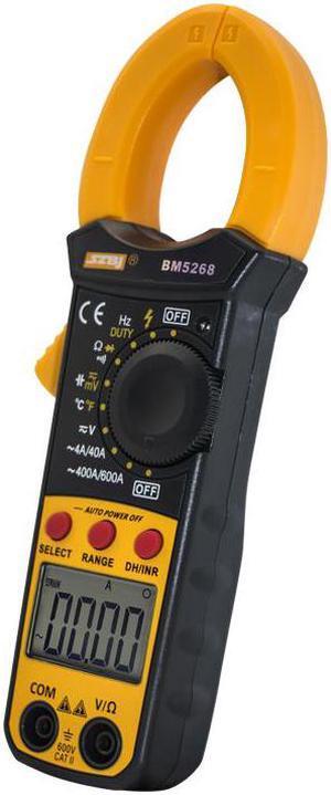 SZBJ BM5268 Handheld Digital Clamp Meter Multimeter AC/DC True RMS Volt Amp Ohm Capacitance Frequency Temperature Diode Tester
