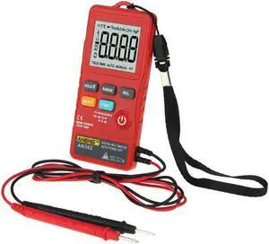 ANENG AN302 Digital Multimeter Voltmeter 8000 Counts Ture RMS AC DC Voltage Resistance Meter - Red