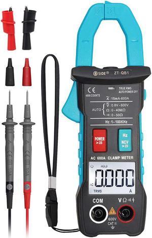 BSIDE 600A Digital Clamp Multimeter Inrush Current True RMS Auto Ranging 4000 Counts Voltage NCV Resistance with Flashlight