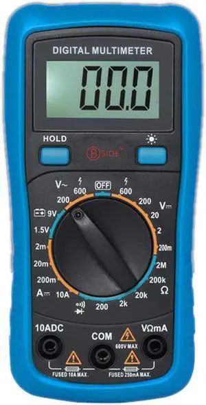 BSIDE 3 1/2 Multimeter ADM11 Pro AC/DC 600V Green Protective Cover Backlight Data Hold Battery Voltage Tester Overload