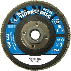 WEILER 96361 Arbor Mount Flap Disc,4-1/2in,80,Medium