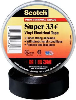 3M 33SUPER20FT .75 x 20 ft. Super 33 Plus Vinyl Electrical Tape