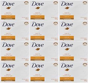 dove argan oil beauty bar soap 475 oz  135 gr pack of 12 bars