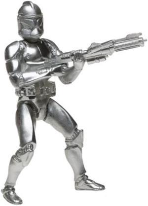 Star Wars Saga Legends 2003 Silver clone Trooper  84540 Action Figure