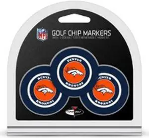 Denver Broncos Golf Chip with Marker 3 Pack