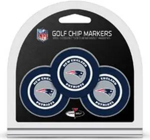 New England Patriots Golf Chip with Marker 3 Pack