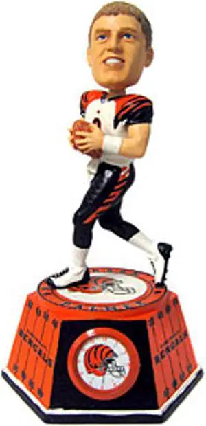 Cincinnati Bengals Carson Palmer Forever Collectibles Bobblehead Clock CO