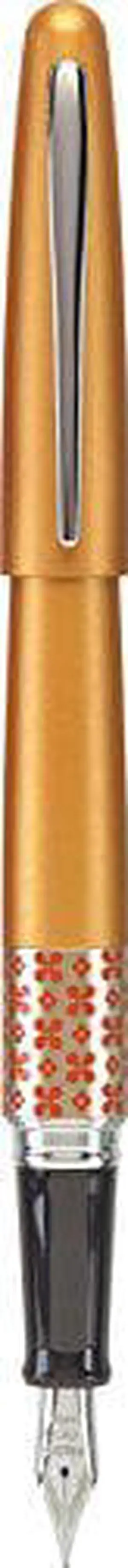 PILOT MR Retro Pop Collection Fountain Pen in Gift Box, Orange Barrel with Flower Accent, Medium Point Stainless Steel Nib, Refillable Black Ink (91443) PILOT MR Retro Pop Collection Fountain Pen in Gift Box, Orange Barrel with Flower Accent, Medium Point Stainless Steel Nib, Refillable Black Ink (91443)