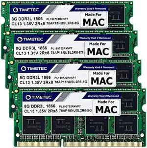 Timetec 32GB KIT(4x8GB) Compatible for Apple Late 2015 iMac (27-inch w/Retina 5K Display) DDR3L 1867MHz / 1866MHz PC3L-14900 2Rx8 CL13 1.35V 204 Pin SODIMM Memory Module MAC RAM Upgrade for iMac 17,1