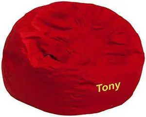 Flash Furniture Personalized Small Solid Red Kids Bean Bag Chair Flash Furniture Personalized Small Solid Red Kids Bean Bag Chair