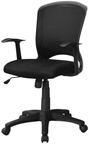 Monarch Specialties Mesh Mid-Back/Multi-Position Office Chair, Black