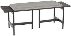 LumiSource chloe Bench with Black and grey Finish Bc-chloe BKgY