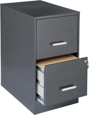 Lorell 22 2-Drawer File cabinet, Metalic charcoal
