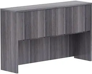 Lorell LLR69620 60 x 15 x 36 in. Laminate Hutch with Four Doors44 Weathered charcoal Lorell LLR69620 60 x 15 x 36 in. Laminate Hutch with Four Doors44 Weathered charcoal