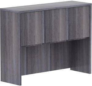 Lorell LLR69621 48 in. Hutch Weathered charcoal Laminate Desking