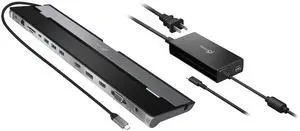 USB-C Docking Station for up to 3 Displays with 100W PD Charger | HDMI, DisplayPort, VGA, 100W PD Charging, 1Gbps Ethernet | for MacBook Pro/Air, XPS, and More (JCD543P) USB-C Docking Station for up to 3 Displays with 100W PD Charger | HDMI, DisplayPort, VGA, 100W PD Charging, 1Gbps Ethernet | for MacBook Pro/Air, XPS, and More (JCD543P)