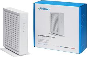 Hitron CODA56 Multi-Gigabit DOCSIS 3.1 Modem  Pairs with Any WiFi Router or Mesh WiFi  Certified with Xfinity, Charter Spectrum, Cox  10x Faster Than DOCSIS 3.0  2.5 Gbps Ethernet Cable Modem