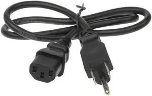 10ft 14AWG Low Profile 3-pin Plug NEMA 5-15P to C13 Standard Power Cord, 15Amp, 125Volt 10ft 14AWG Low Profile 3-pin Plug NEMA 5-15P to C13 Standard Power Cord, 15Amp, 125Volt