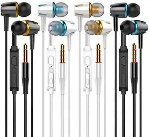 4 Packs Wired Earbuds with Microphone & Volume Control, in-Ear Earphones for School, Noise Islating, for 3.5mm Jack iPhone iPad iPod Samsung Google Devices (Black White) 4 Packs Wired Earbuds with Microphone & Volume Control, in-Ear Earphones for School, Noise Islating, for 3.5mm Jack iPhone iPad iPod Samsung Google Devices (Black White)