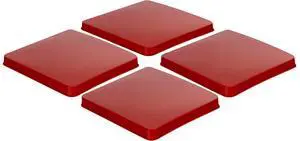 Square Gas Stove Burner Cover Set, Set of 4, Red Square Gas Stove Burner Cover Set, Set of 4, Red