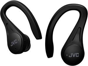 JVC Sport True Wireless Earbuds Headphones  Lightweight and Compact  Long Battery Life (up to 30 Hours)  Sound with Neodymium Magnet Driver  Water Resistance (IPX5) - HAEC25TB (Black)  Small