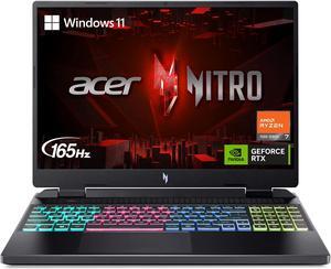 Acer Nitro 16 Gaming Laptop | AMD Ryzen 7 7840HS OctaCore CPU | NVIDIA GeForce RTX 4060 Laptop GPU | 16"" WUXGA 165Hz IPS Display | 16GB DDR5 | 1TB Gen 4 SSD | WiFi 6E | RGB Backlit KB | AN16-41-R4CY