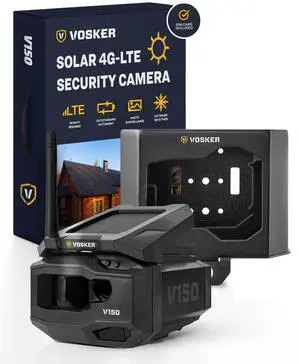 _Mega Brand V150 Solar-Powered LTE Cellular Home Security Outdoor Camera | Motion Activated Photo Capture Nightvision Wireless Camera | Receive Photos (No Video) on Your Mobile App