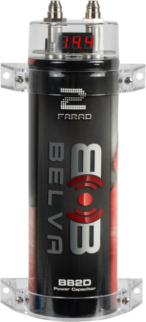 BB2D 2.0 Farad Capacitor with Digital Red Display, Perfect for Systems up to 2000W BB2D 2.0 Farad Capacitor with Digital Red Display, Perfect for Systems up to 2000W