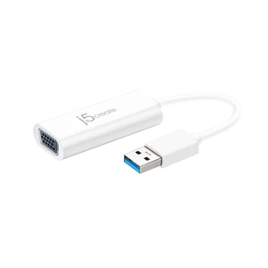 j5create USB to VGA Adapter Cable- Multi-Monitor Desktop Display | USB Video Card Converter | 1080p HD Playback | Compatible with Windows and Mac - White (JUA214) j5create USB to VGA Adapter Cable- Multi-Monitor Desktop Display | USB Video Card Converter | 1080p HD Playback | Compatible with Windows and Mac - White (JUA214)