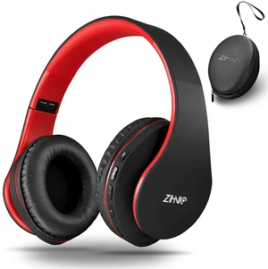 Bluetooth Headphones Over-Ear, Foldable Wireless and Wired Stereo Headset Micro SD/TF, FM for Cell Phone,PC,Soft Earmuffs &Light Weight for Prolonged Wearing (Black/red) Bluetooth Headphones Over-Ear, Foldable Wireless and Wired Stereo Headset Micro SD/TF, FM for Cell Phone,PC,Soft Earmuffs &Light Weight for Prolonged Wearing (Black/red)