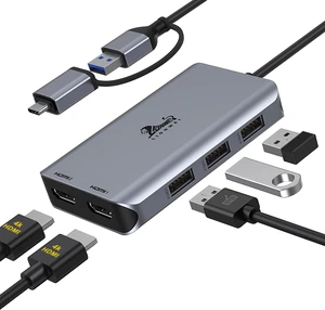 USB 3.0 to Dual HDMI Docking Station for MacBook (Driver Needed) USB C/ USB A to 2 Monitor HDMI, Compatible with MacBook Pro/Air and Windows Laptop Extend Mode (Driver installation required) USB 3.0 to Dual HDMI Docking Station for MacBook (Driver Needed) USB C/ USB A to 2 Monitor HDMI, Compatible with MacBook Pro/Air and Windows Laptop Extend Mode (Driver installation required)