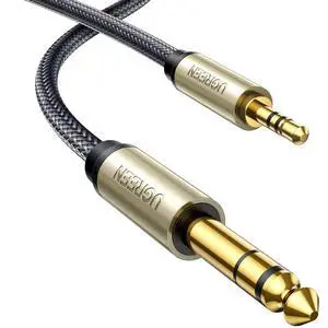 3.5mm to 1/4 Cable 1/8 TRS to 6.35mm Audio Male Guitar Cord 6.6FT 3.5mm to 1/4 Cable 1/8 TRS to 6.35mm Audio Male Guitar Cord 6.6FT