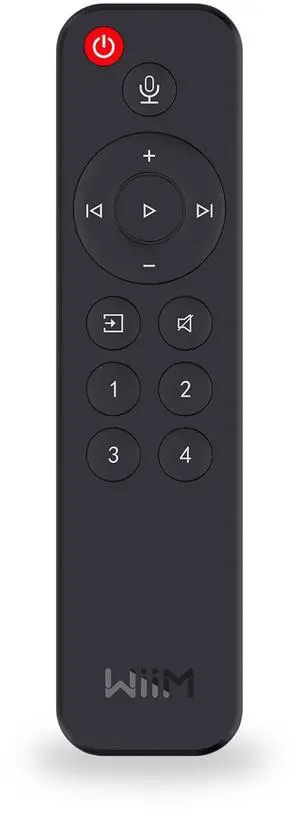 Voice Remote for Music Streamers, Amplifiers, Speakers and Bars | Push-to-Talk, 4 Preset Buttons Voice Remote for Music Streamers, Amplifiers, Speakers and Bars | Push-to-Talk, 4 Preset Buttons