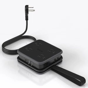 Flat Plug Power Strip - 5 ft Extension Cord with Multiple Outlets, 8 Widely Outlets with 3 USB (1 USB C), 3 Side Outlet Extender, Overload Protection, Wall Mount for Home Office Dorm Room Flat Plug Power Strip - 5 ft Extension Cord with Multiple Outlets, 8 Widely Outlets with 3 USB (1 USB C), 3 Side Outlet Extender, Overload Protection, Wall Mount for Home Office Dorm Room